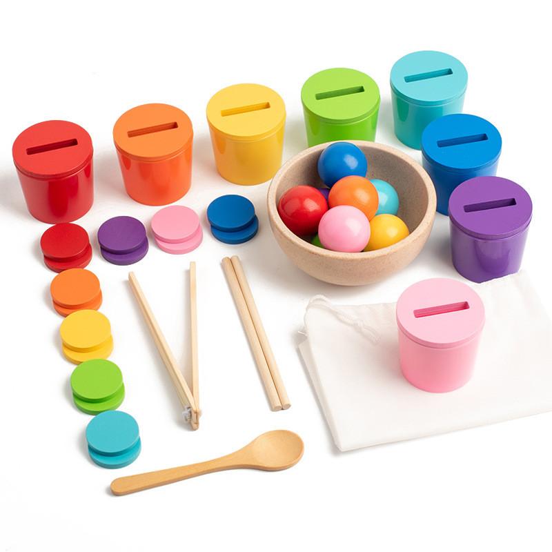 Matching Color Classification Cups Toy For Kids Early Learning Development And