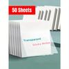 50pcs Clear Waterproof Adhesive Stickers, For Notebook, School Stationery And Office Supplies Back To School