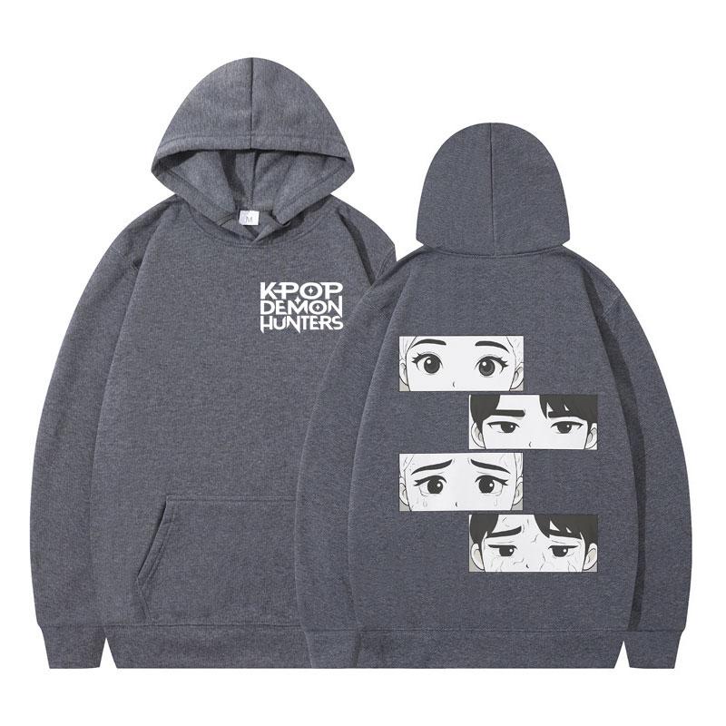 K-Pop Demon Hunters Hoodie Rumi Jinu First and Last Look Funny Anime Printed Sweatshirts Men Winter Loose Casual Pullover Tide