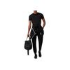 Emporio Armani EA7 Весна/Лето 23 Однотонная футболка-пуловер с логотипом, короткий рукав, мужские топы, черный 3RPT41-PJNTZ-1200