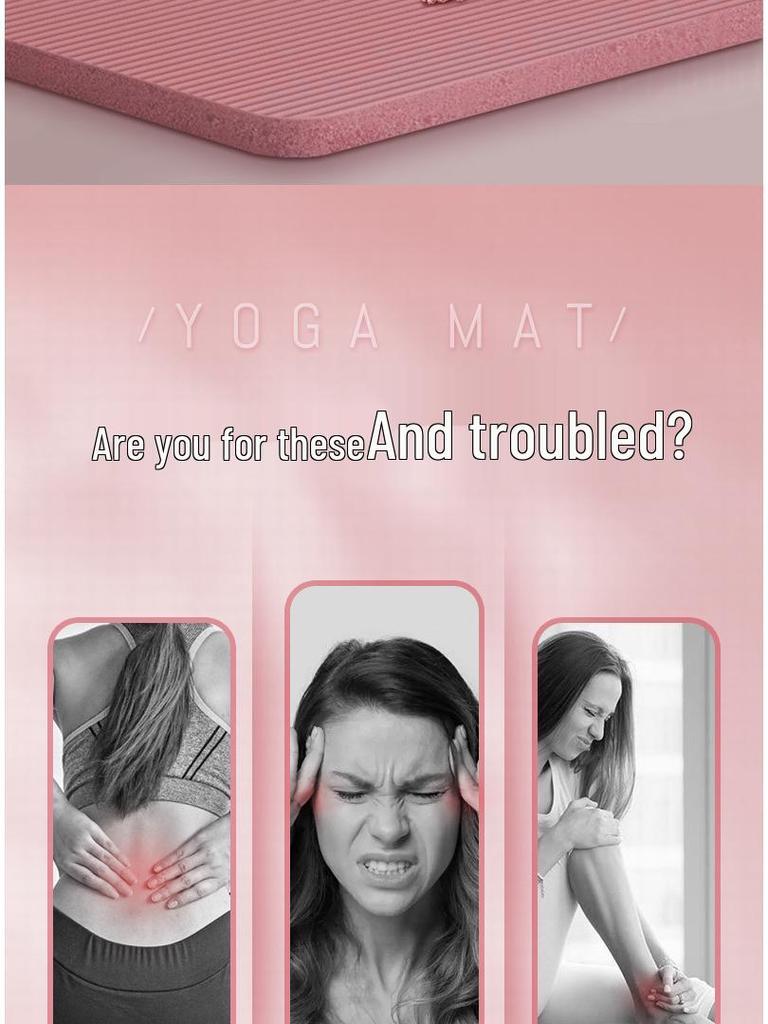 Утолщенный и Экстра-Большой Коврик для Йоги для Начинающих - Унисекс Коврик для Домашних Тренировок