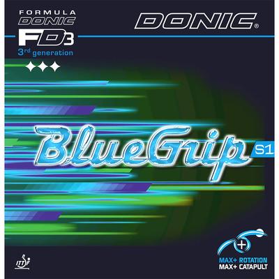 Donic Накладка для настольного тенниса Blue Grip S1 Soft Клейкая накладка с натяжением Черная MAX AL100 (AB)