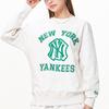 MLB Нью-Йорк Янкиз Свитшот с принтом в виде букв, круглый вырез, унисекс, кремовый 3AMTV0131-50CRS