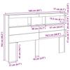 LED Headboard with Shelves Artisan Oak 160 x 17 x 102 cm