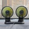 Low Noise Universal Cooling Fan 360° Rotatable Dashboard Air Circulator Fan Dual Head Fan  Desktop