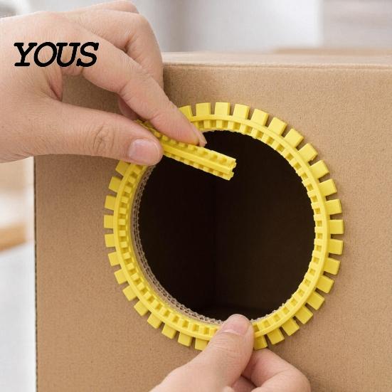 Удалитель шерсти Кошка Самоуход для Картонных Коробок, DIY Расческа для Ухода Тоннель Игрушка Кольцо, Массажная Расческа Без Рук Контроль Отверстия в Двери Домика