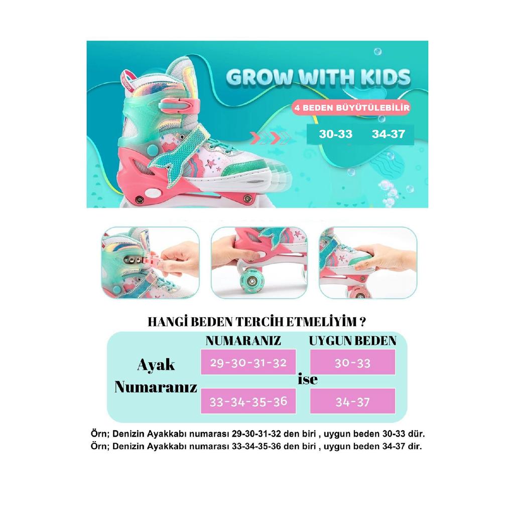 Светящийся защитный шлем для скейтбординга «Русалка», силиконовое колесо для катания на коньках 2 2 для девочек, футболка 3 в 1 с сумкой для переноски