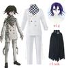 Аниме Danganronpa V3 Костюм для косплея Оума Кокичи Школьная форма Плащ Набор Полный