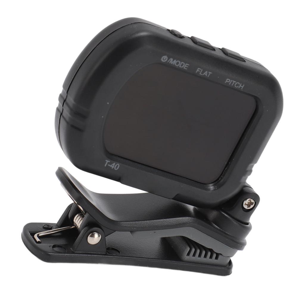 Тюнер для гитары с зажимом, черный ЖК-дисплей, A0 27,5 Гц - C8 4186 Гц, быстрый отклик, скрипичный тюнер для бас-гитары U