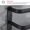 1/2/3-Tier Towel Hanger Rail Wall Mounted Towel Rack Towel Rack Bathroom Space Aluminum Black Towel Bar Rail Matte Black Towel 12/16/20Inches New