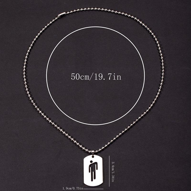 Хип-хоп Отрицательный персонаж Злодей Ожерелье Нержавеющая сталь Полый кулон Ожерелье для пар