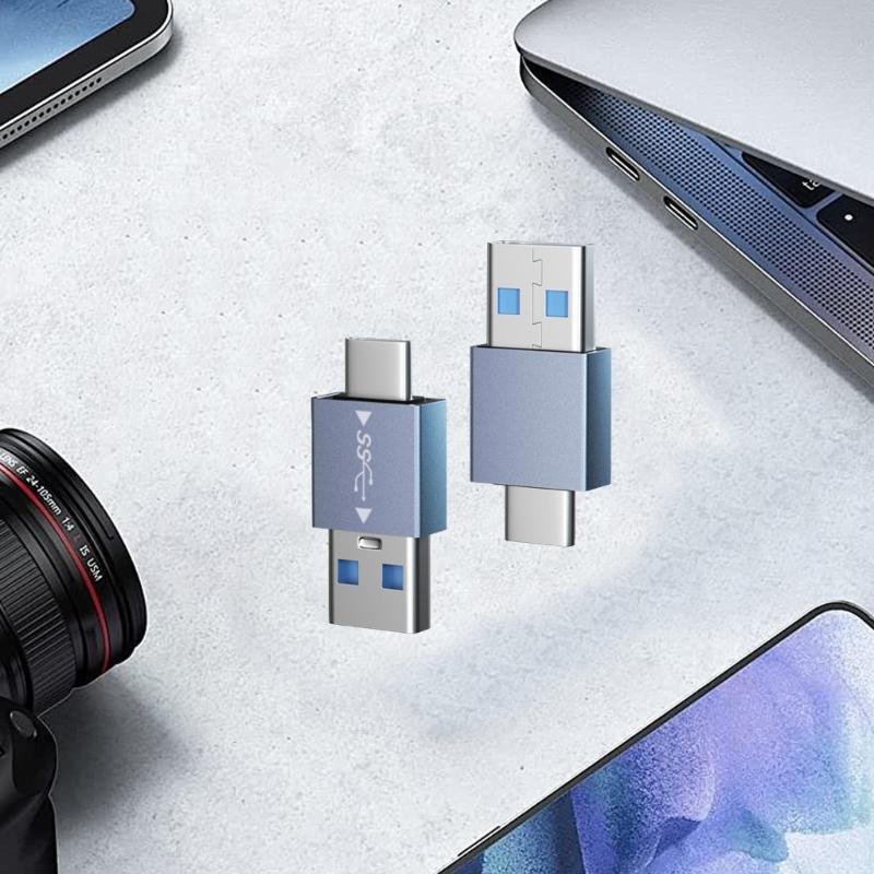 2 шт. Портативный конвертер Type C на USB 3.1, адаптер Male-to-Male с двойной функциональностью для смартфонов и ноутбуков