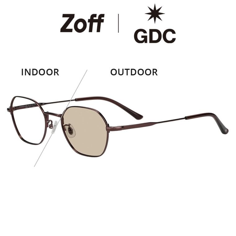 Zoff Photochromic Sunglasses GDC Photochromic Lenses with UV for Men and Women Wellington-style (Brown, ZY252G08_43E1) [WEB Exclusive] Protection,
