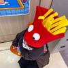 Cartoon Decorative Fries Hat Cute Halloween Cap Beach Cap Plush Toys Caps  Cosplay