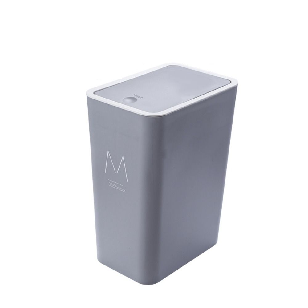 With Lid Trash Can Rectangular Waste Bins Press-type Trash Bin Toilet
