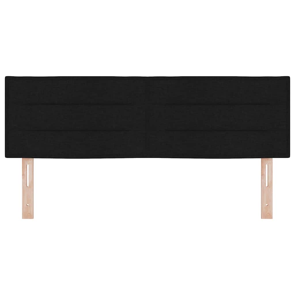 Headboard Black 144 cm Fabric