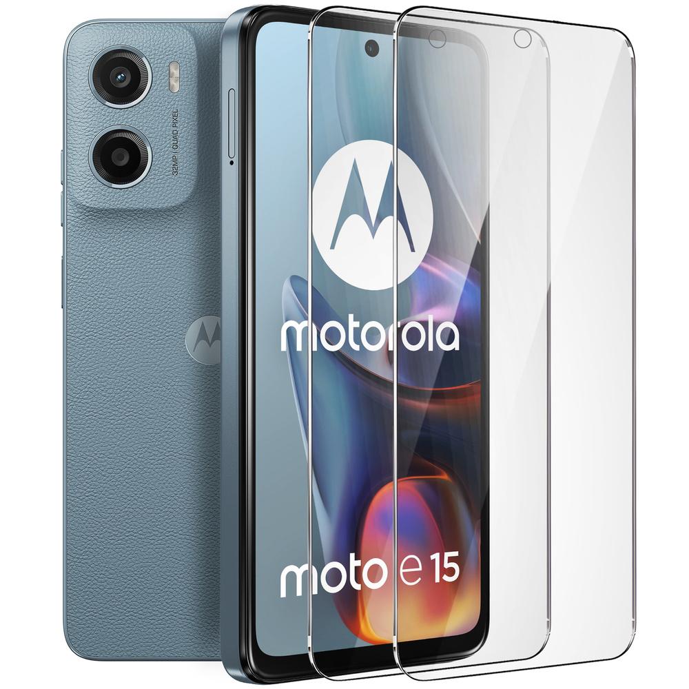 2x Tempered Glass for Motorola Moto G17 / G17 Power / G15 / G15 Power / G05 / E15, ERBORD 9H Hard Glass, fast