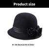 Fashion Fedora Cap Bowler Hat for Women 1920S Flapper Costume Wool Hat Cocktail Party Cap Winter Autumn Warm Headpiece