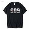 TR 909 Футболка Винтажная драм-машина Синтезатор винтажный Стиранная Мягкая Слегка дышащая Эластичная мужская графическая Повседневная Удобная
