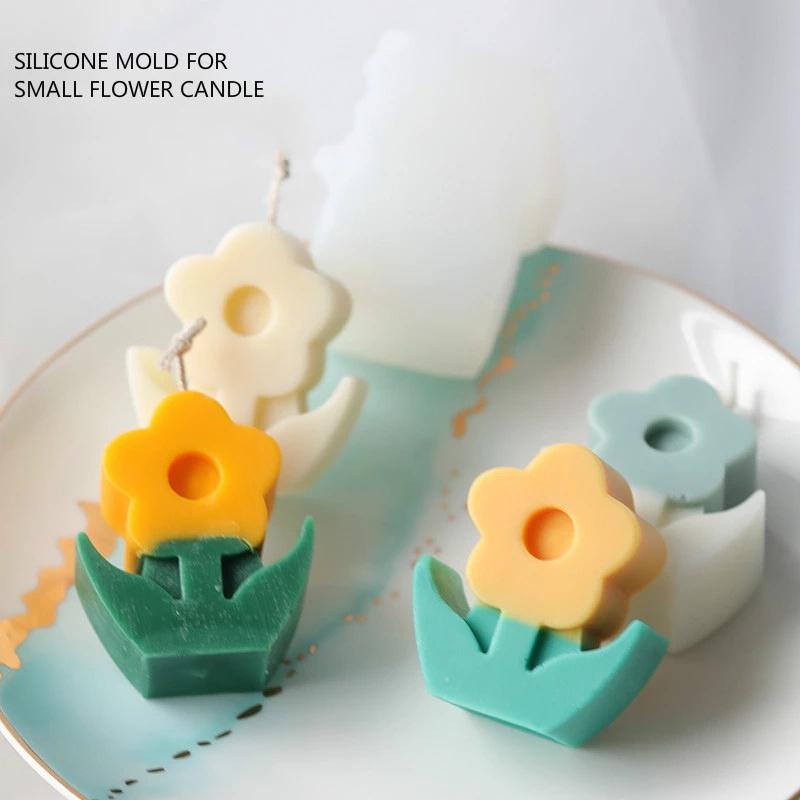 Новый маленький цветок силиконовая форма для свечей пять лепестков цветов милый букет ароматические формы для изготовления свечей DIY формы для помадки формы для шоколада