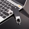 Металлический и кожаный брелок для ключей Поворотный крючок Пряжка USB-флешка Накопитель диск Черный