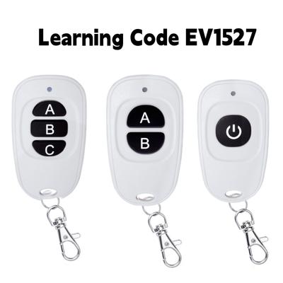 Беспроводной пульт дистанционного управления 433 МГц RF с 1, 2, 3 кнопками, 1527, обучающий код, передатчик для контроллера гаражных ворот для управления освещением/вентилятором/двигателем/открывателем гаражных ворот