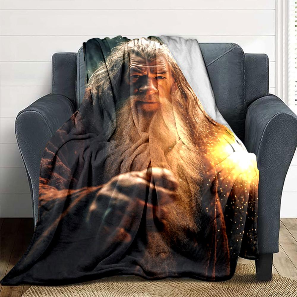 Lord Rings Blanket Comfortable Perfect for Office Chair Sofa Chair for All Occasions Playful Design Gift for Travel Home Birthdays