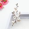 Fashion Accessories Vintage Plum Simulated Pearl Brooch Elegant Shell Flowers Brooches Pin Jewelry