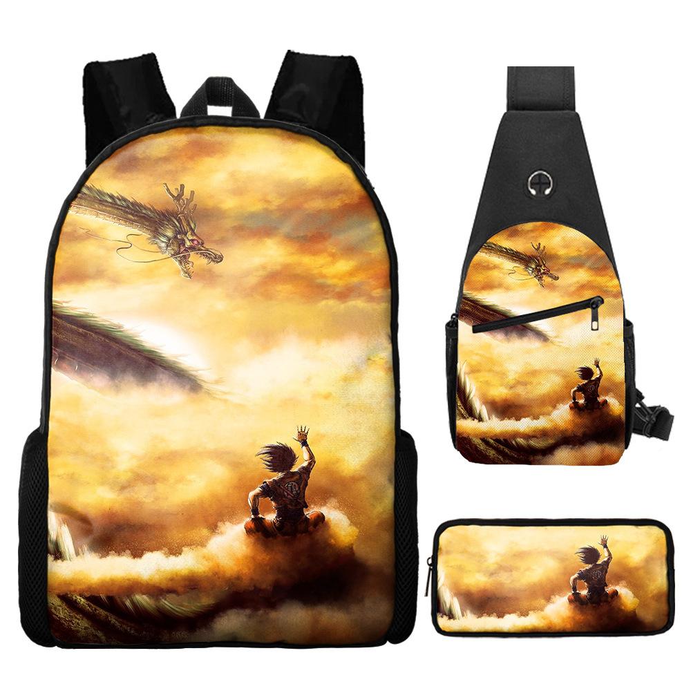 Dragon Ball Dragon Ball Backpack Primary And Secondary School Schoolbag Shoulder Bag Satchel Pencil Case