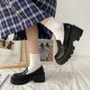 Women Mary Jane Shoes High Heels Platform Shoes Round Toe Slip On Boat Shoes Women Pumps Lolita Shoes Thick Sole Loafer