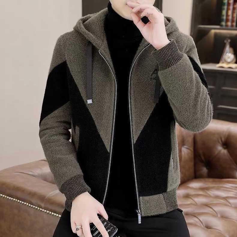 Men's Korean Style High-End Woolen Hooded Coat: 2023 Autumn/Winter Casual Windbreaker