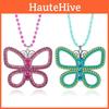 Ожерелье с кулоном в виде полой бабочки для девочек, украшенное стразами, для повседневной носки