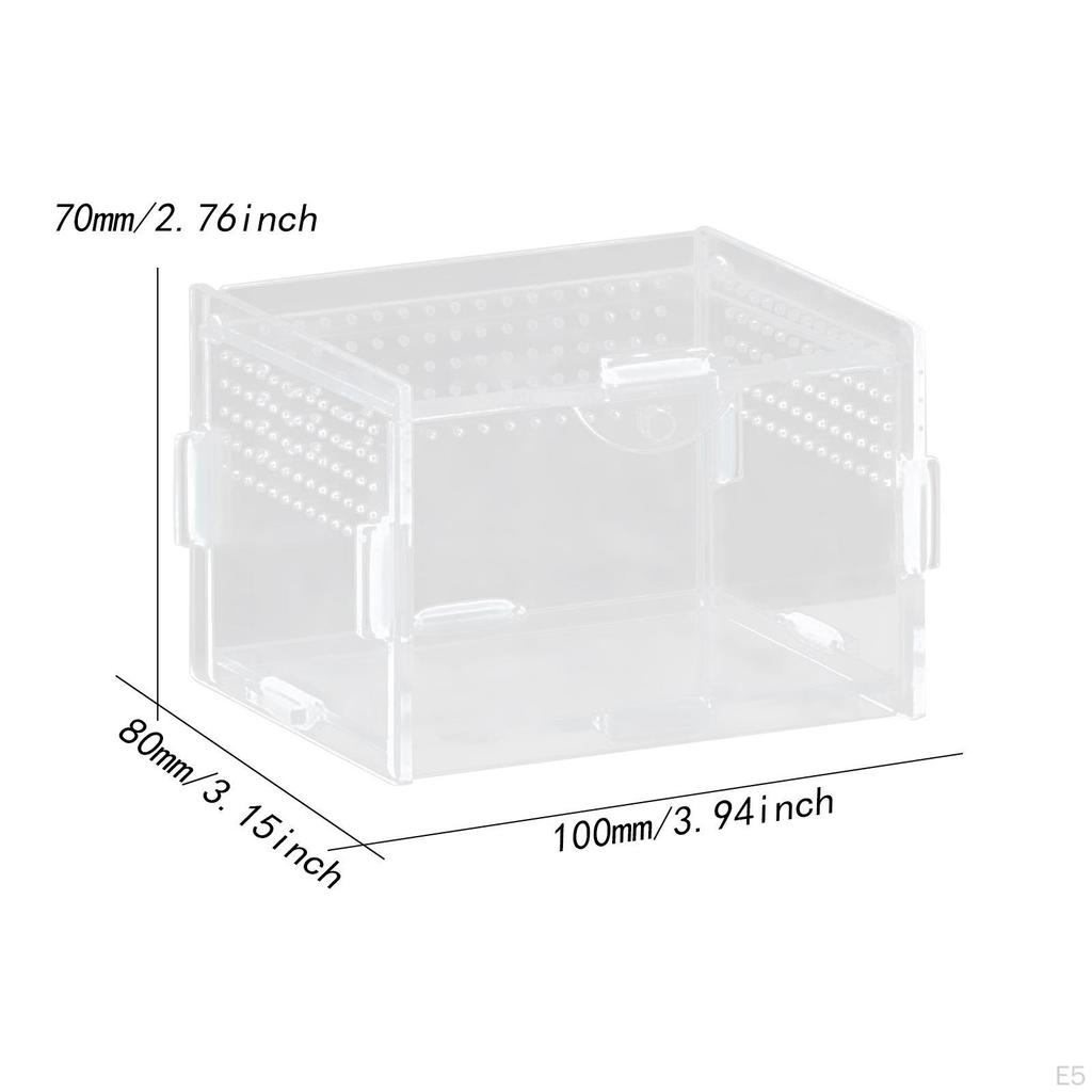 Reptile Breeding Box Animal Habitat Cage Clear Terrarium Enclosure for Geckos Young