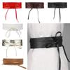 Luxury Simple Wrap Slim Fit Corset Waistband Wide Waist Band Leather Belt Ladies Dress Cummerbands