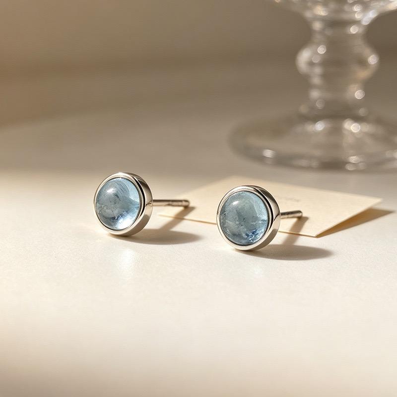 Xiaomi 925 Sterling Silver Vintage Earrings For Women Trendy Vintage Blue Ston Earring Jewelry Prevent Allergy Party Accessories
