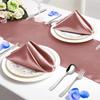 12 Pcs Satin Nordic Style Napkins Square Smooth Fabric Solid Color Anti-wrinkle Wedding