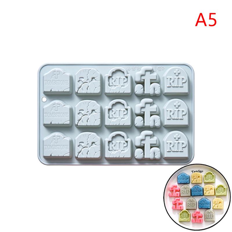 Силиконовые формы для Хэллоуина - Дизайны: Призрак/Тыква/Летучая мышь | Для выпечки шоколада, тортов, печенья и изготовления мыла