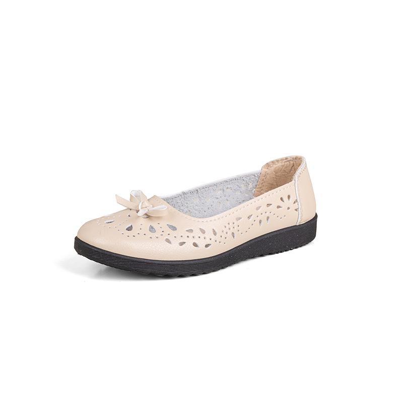 2024 обувь для мам одиночные туфли для женщин среднего и пожилого возраста обувь для женщин среднего возраста новые кожаные туфли на плоской подошве весна и осень для пожилых людей педальный весенний