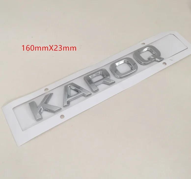 gmvtw1 1pcs 3D ABS KAROQ high quality silver/black car Letter Emblem Rear tail trunk Decals badge sticker Decal styling For Skoda