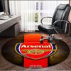 Arsenal F.C Print Round Rug, Washable Floor Carpet, For Entryway Dorm Laundry Room Office Study, Home Decor Birthday Christmas Gift