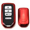 Красный хромированный чехол-брелок из ТПУ для Honda Accord Civic Pilot CRV HRV Odyssey и т.д.