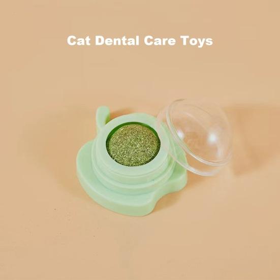 Мяч из кошачьей мяты Настенная присоска Игрушки для кошек Вращающаяся игрушка из кошачьей мяты Клейкая интерактивная игрушка в форме фруктов с пыленепроницаемой крышкой Способствует здоровью полости рта Игрушка для облизывания