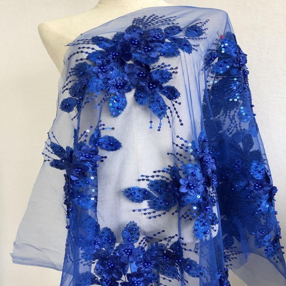 3D Cloth Sticker Bead Phoenix Tail Flower Clothing Sew Patches Floral Lace Fabrics Applique Skirt