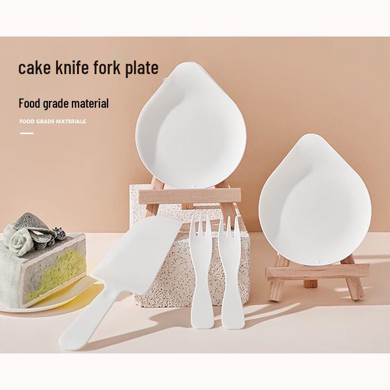 YINMEI Disposable Birthday Cake Knife & Fork Set