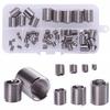 60pcs/set Silver M3-M12 304 Wire Thread Insert Repair Kit Set Stainless Steel Spiral For Hardware Repair Tools Easy Install