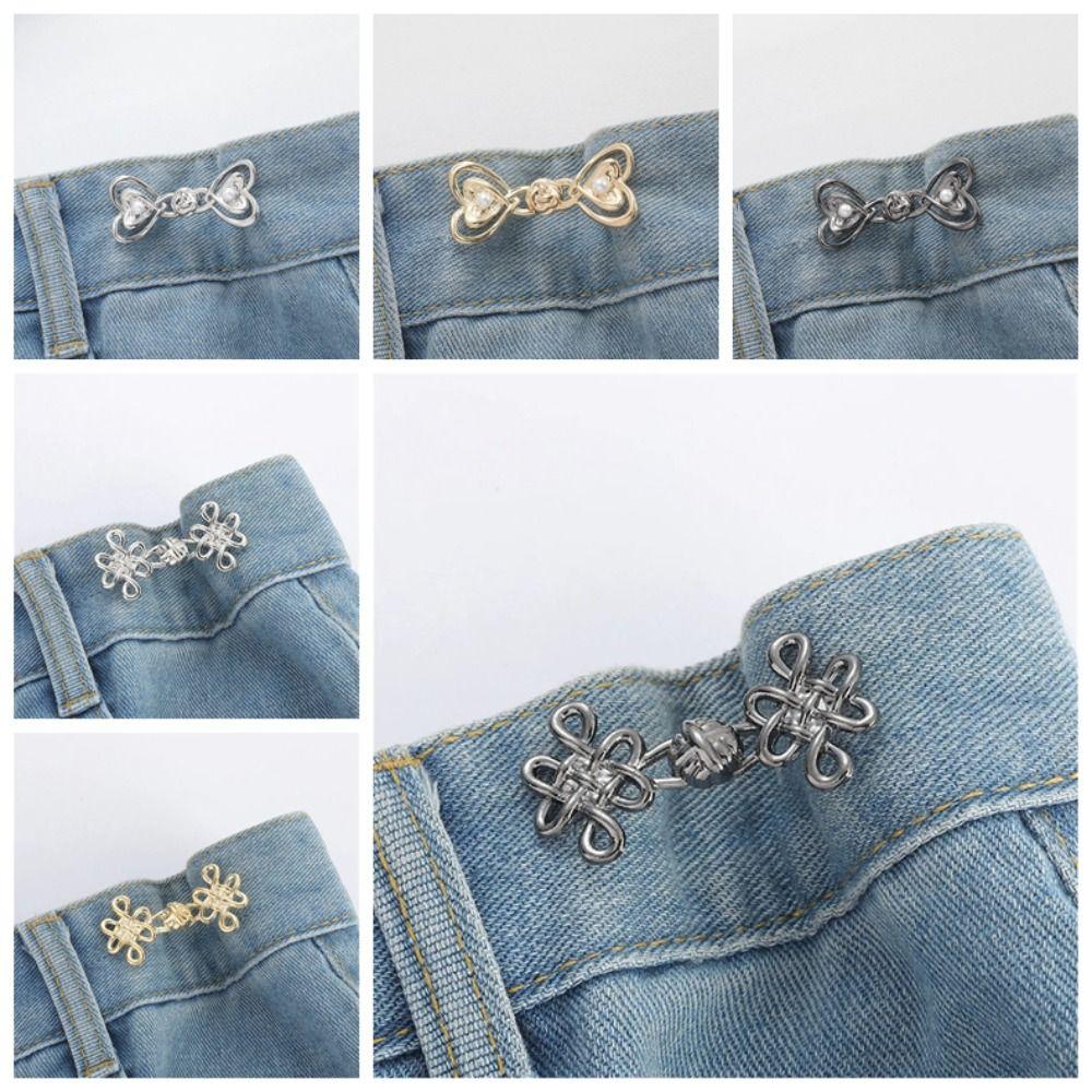 Chinese Knot Love Button Tightener Button Clasps Jean Buttons for Loose Jeans Party