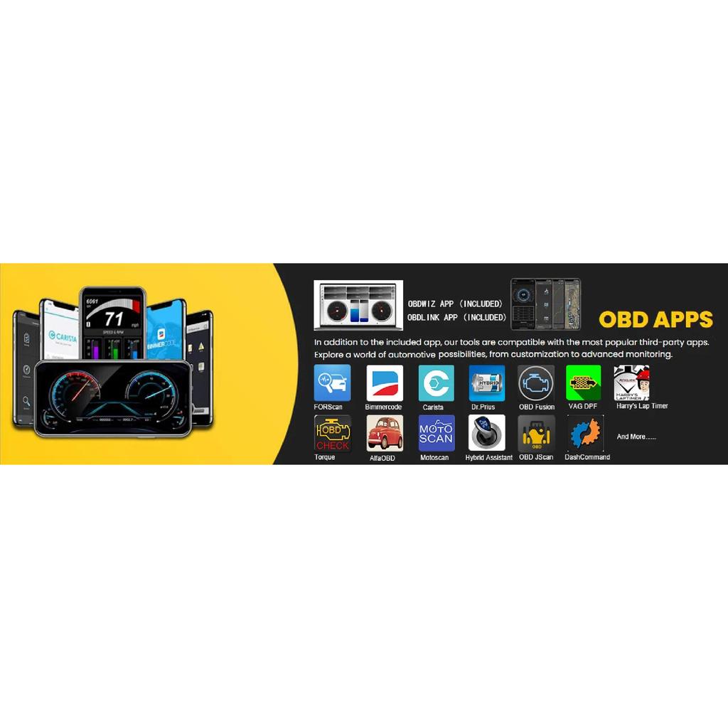 OBDLink LX MX+ OBD2 Сканер ELM327 Диагностический Сканер для iPhone, iPad, Android, Kindle Fire или Устройства на Windows