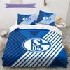 FC Schalke 04 Pattern Bedding Set Quilt Cover Pillowcase Home Decor Gift (1 * duvet cover + 2 * pillowcase, without core)