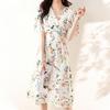 NaVaVa Flower V Neck Short sleeVe Dress No757