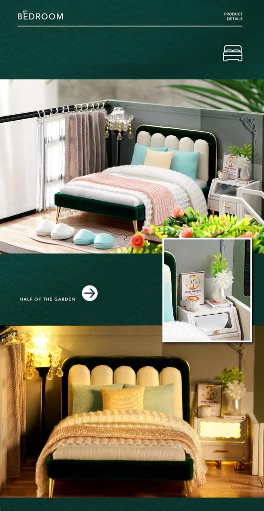 Кукольный домик ручной работы набор миниатюрный ПОЛОВИНА САДА (t-ФРИК)